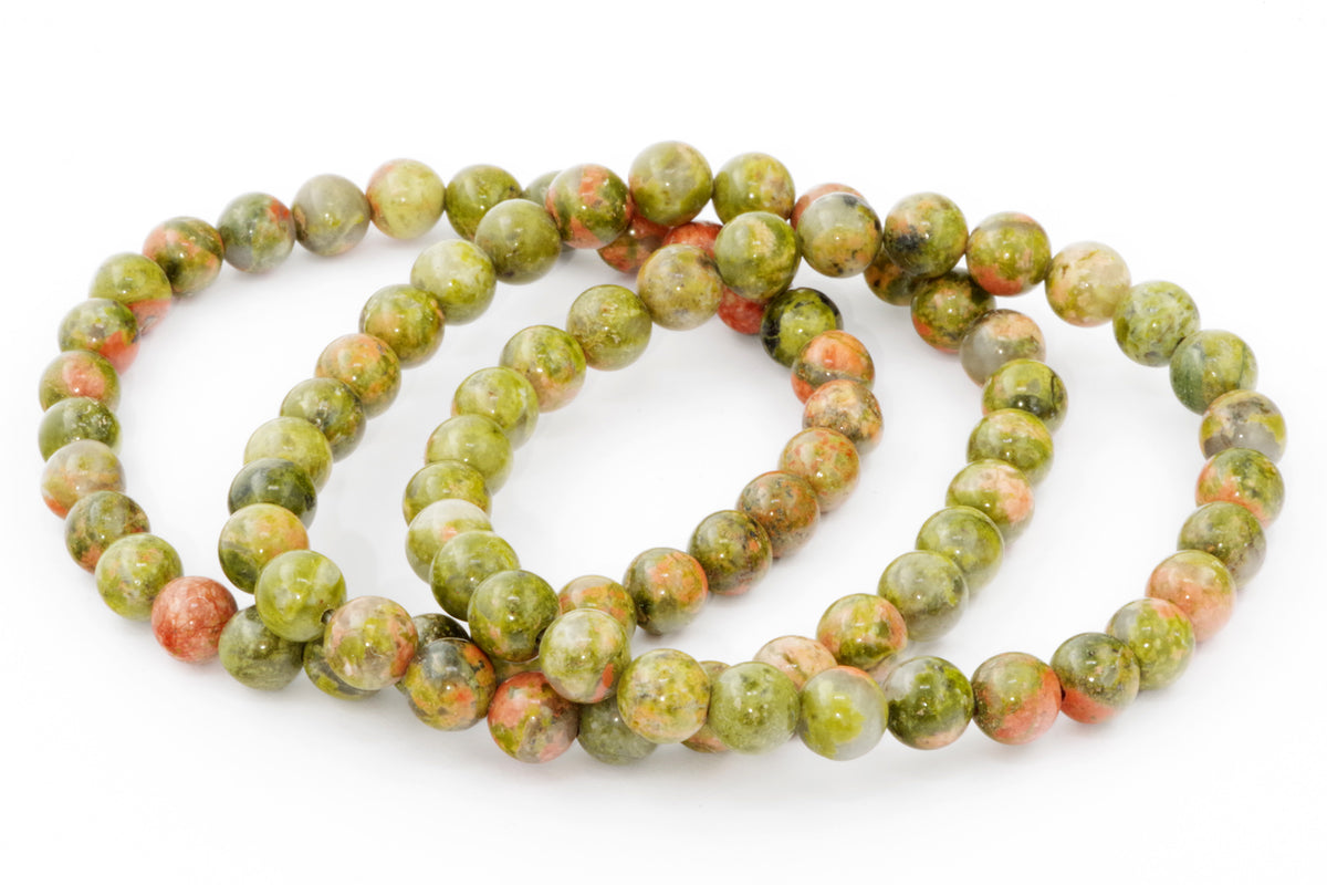 Unakite कंगन - 6 मिमी