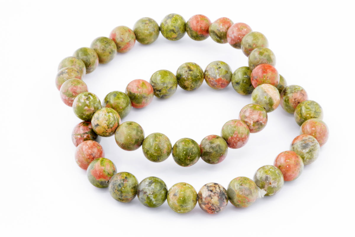 Unakite कंगन - 8 मिमी