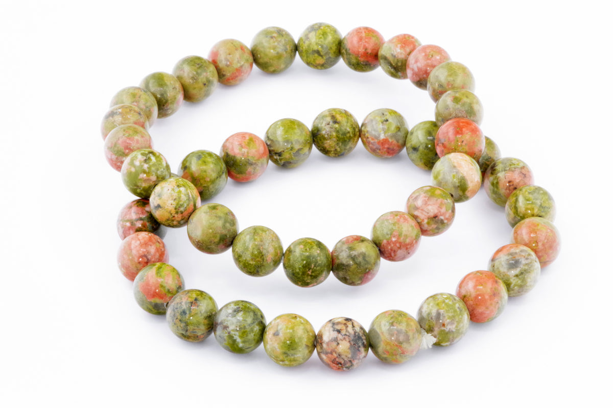 Unakite कंगन - 8 मिमी