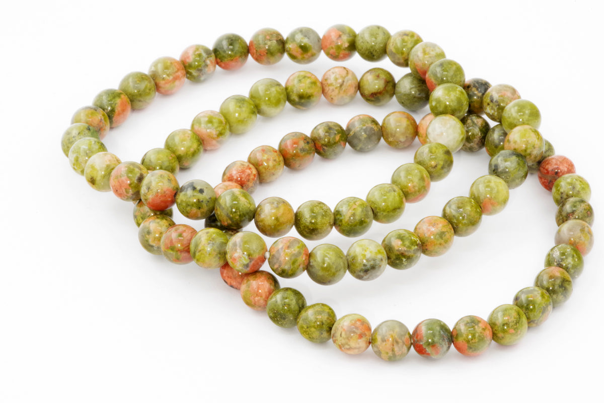 Unakite कंगन - 6 मिमी