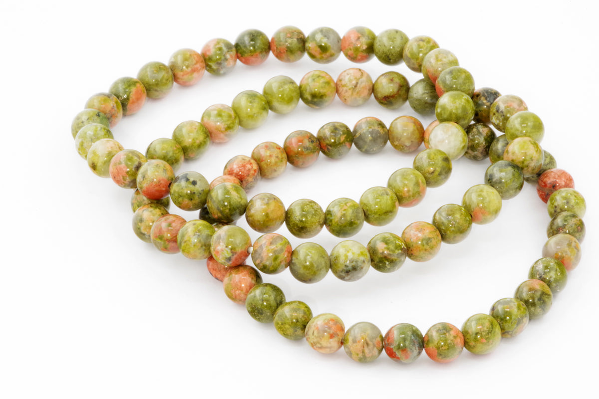 Unakite कंगन - 6 मिमी