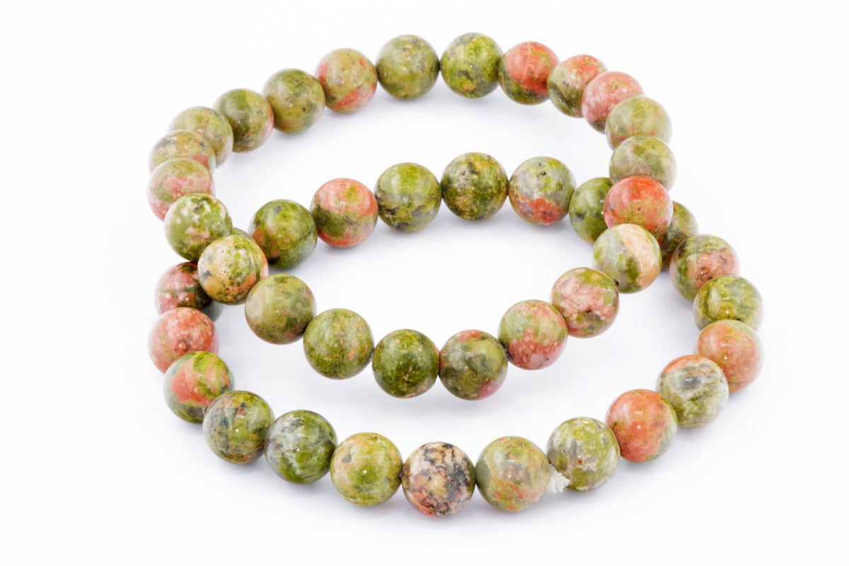 Unakite कंगन - 8 मिमी