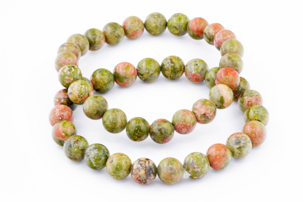 Unakite कंगन - 8 मिमी