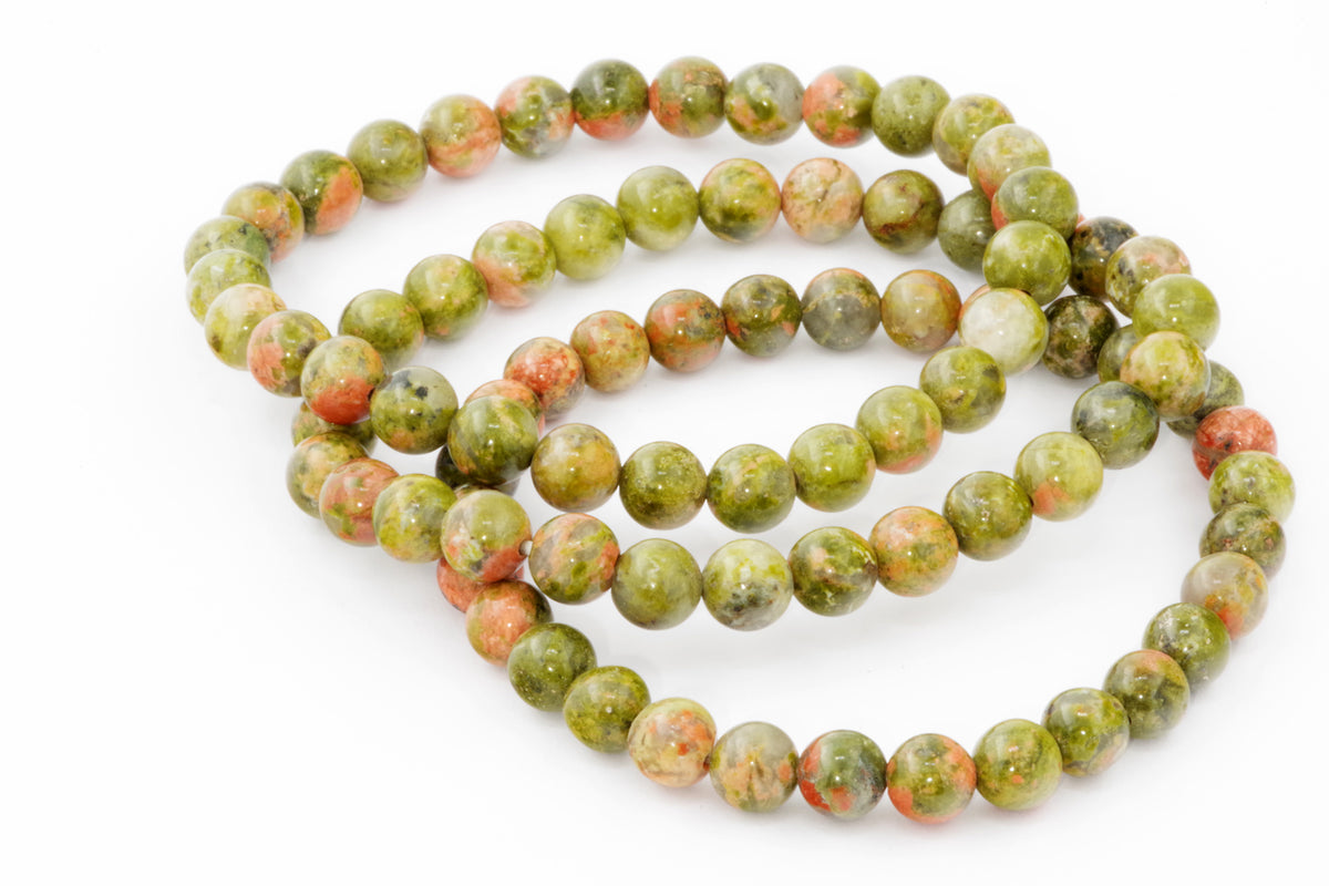 Unakite कंगन - 6 मिमी