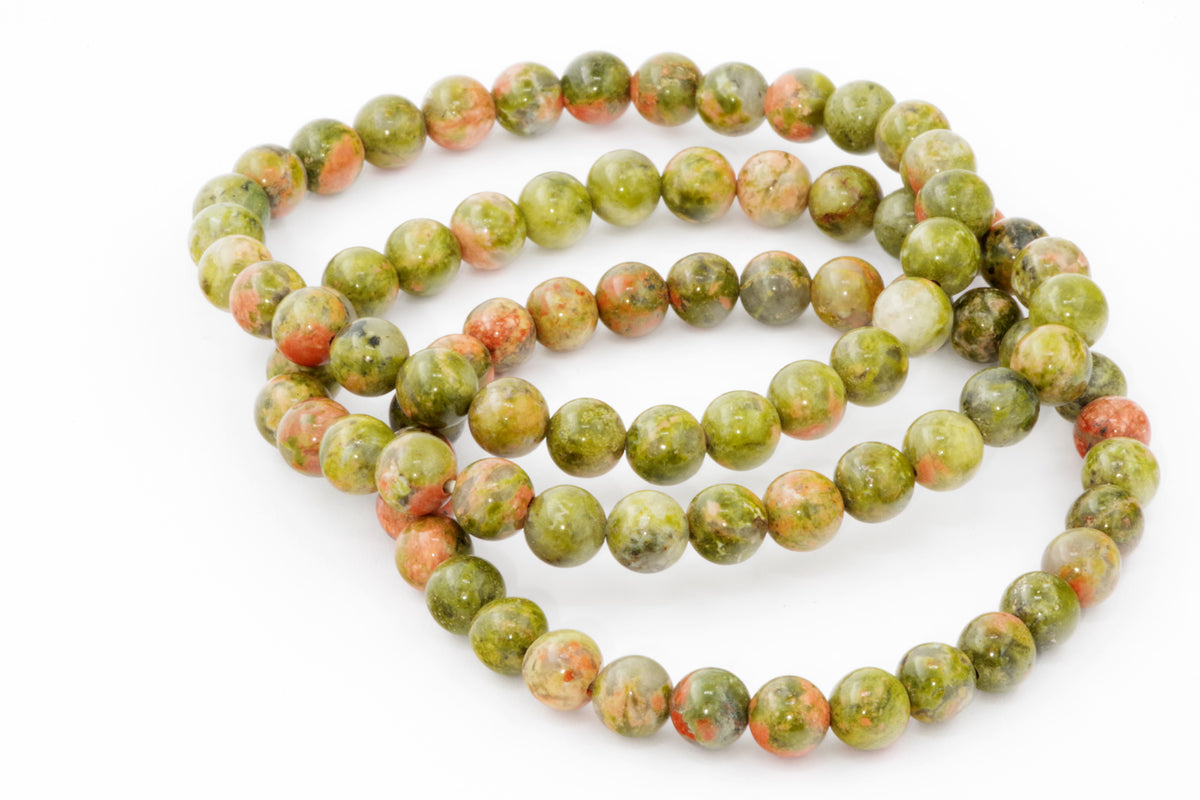 Unakite कंगन - 6 मिमी