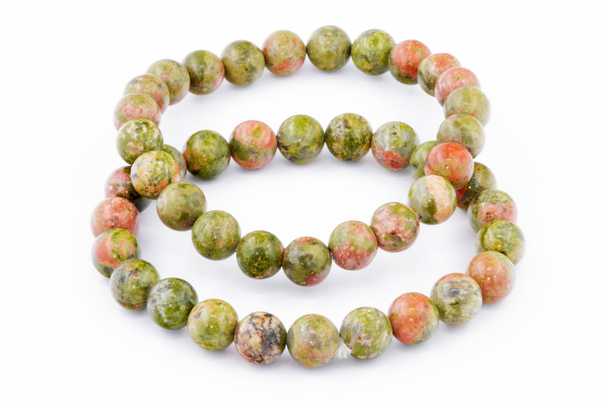Unakite कंगन - 8 मिमी