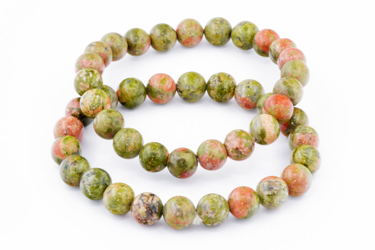 Unakite कंगन - 8 मिमी