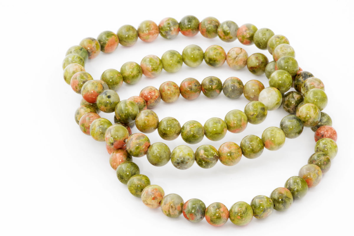 Unakite कंगन - 6 मिमी