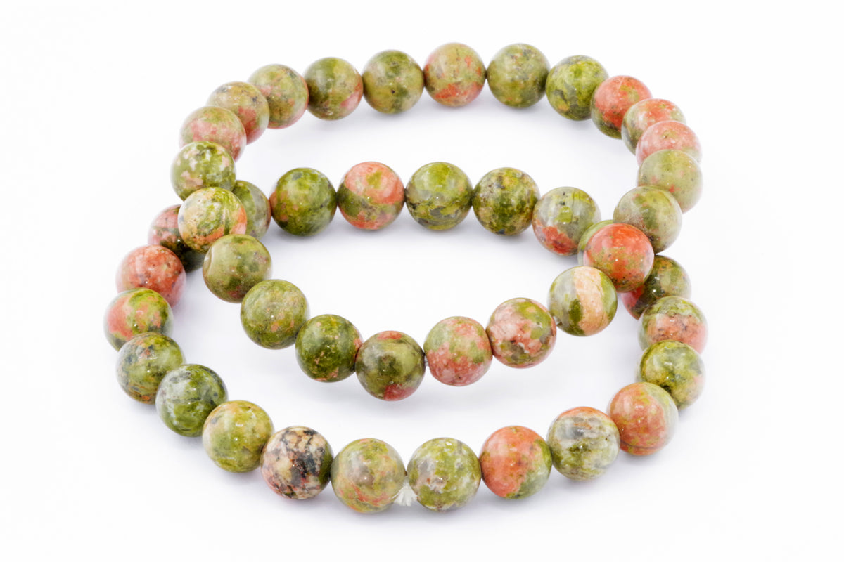 Unakite कंगन - 8 मिमी