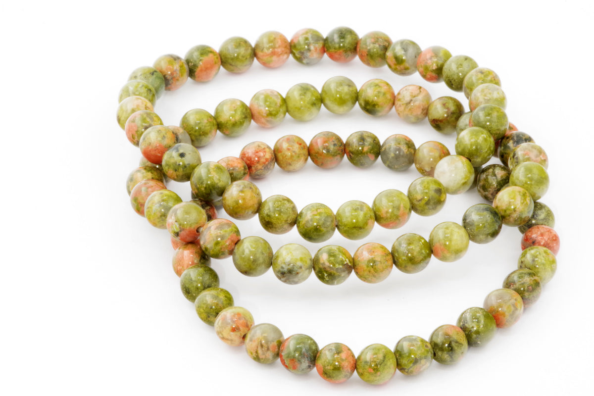 Unakite कंगन - 6 मिमी