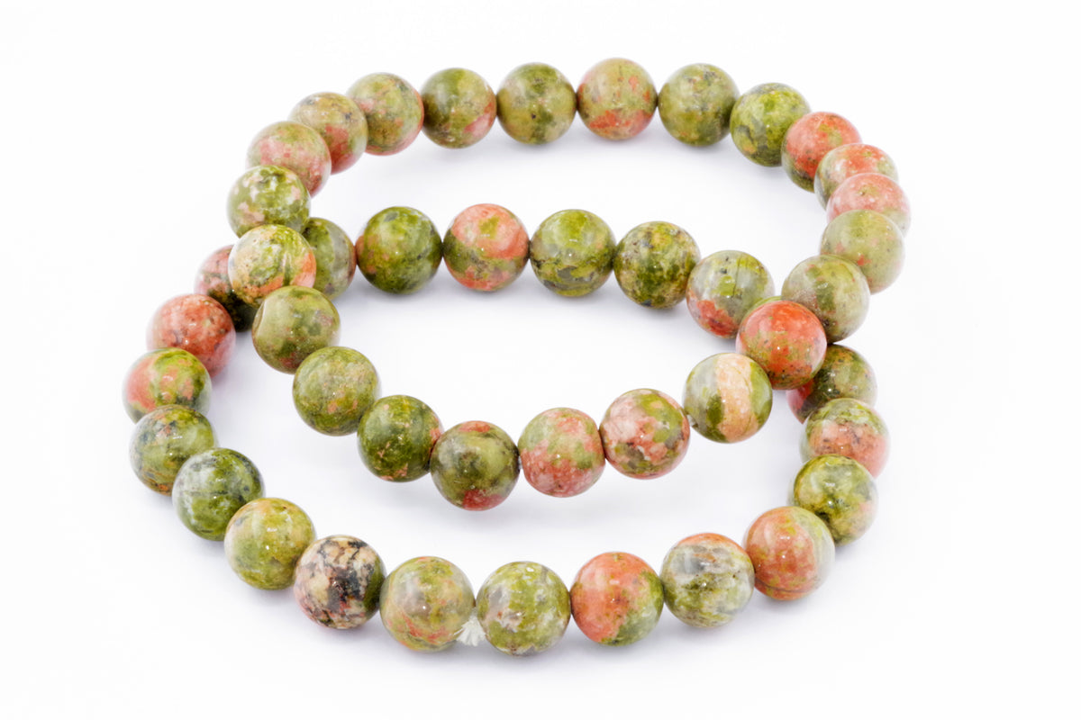 Unakite कंगन - 8 मिमी