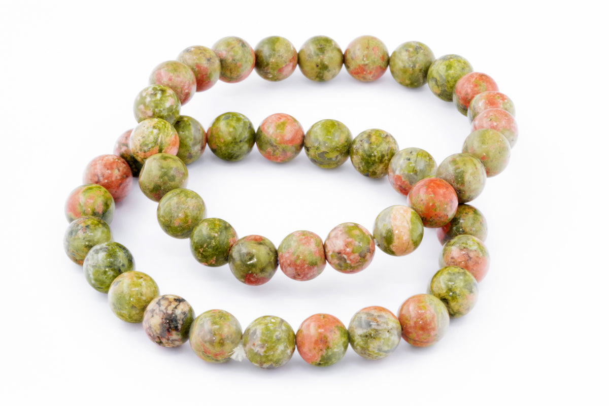 Unakite कंगन - 8 मिमी