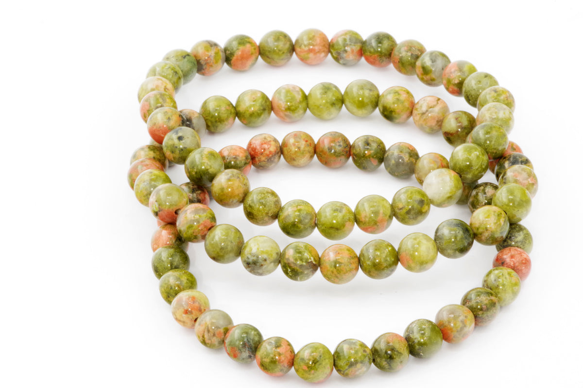 Unakite कंगन - 6 मिमी
