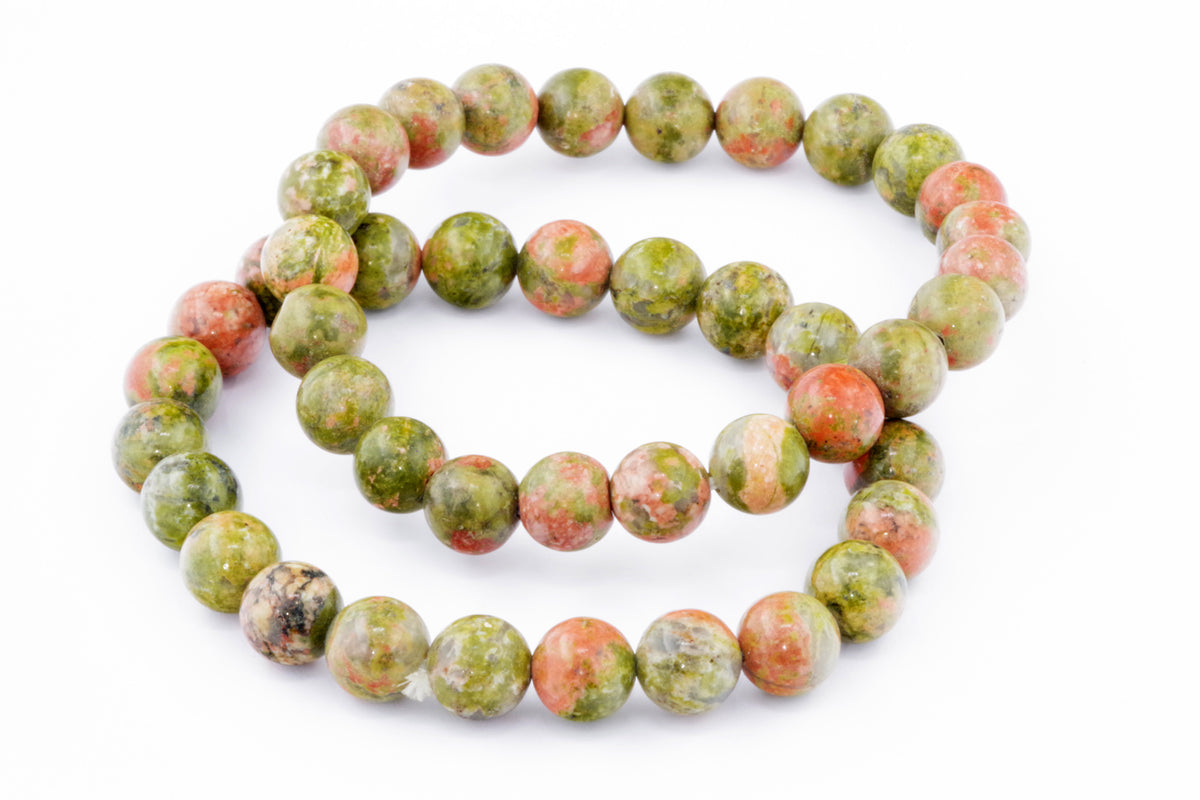 Unakite कंगन - 8 मिमी
