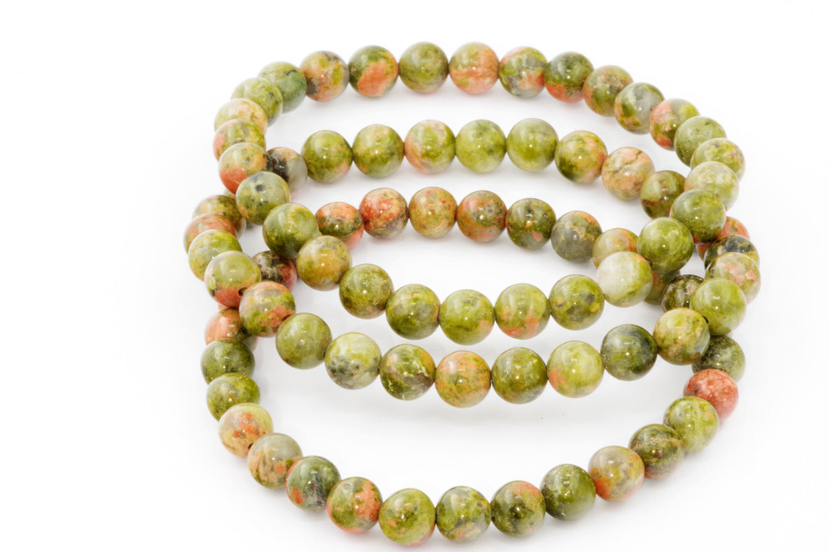 Unakite कंगन - 6 मिमी