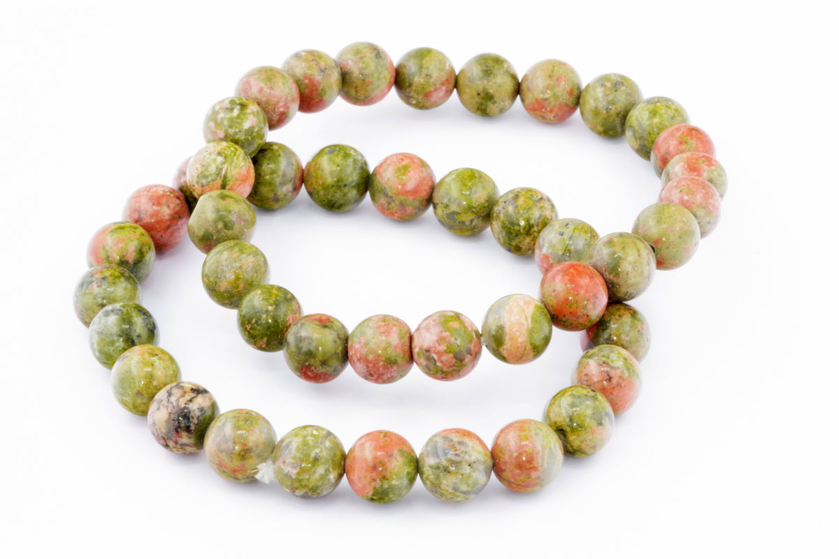 Unakite कंगन - 8 मिमी
