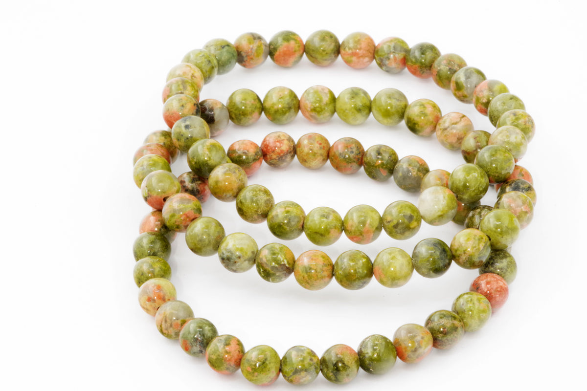 Unakite कंगन - 6 मिमी