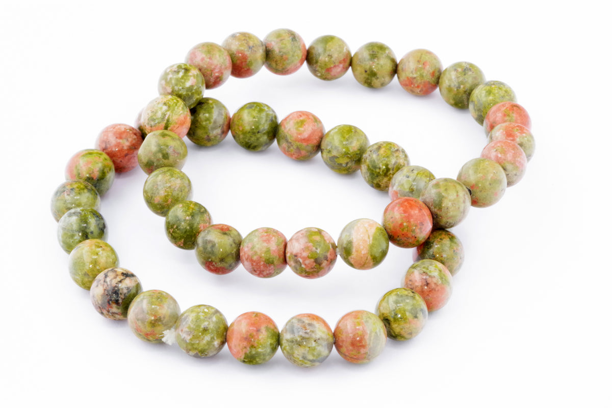 Unakite कंगन - 8 मिमी