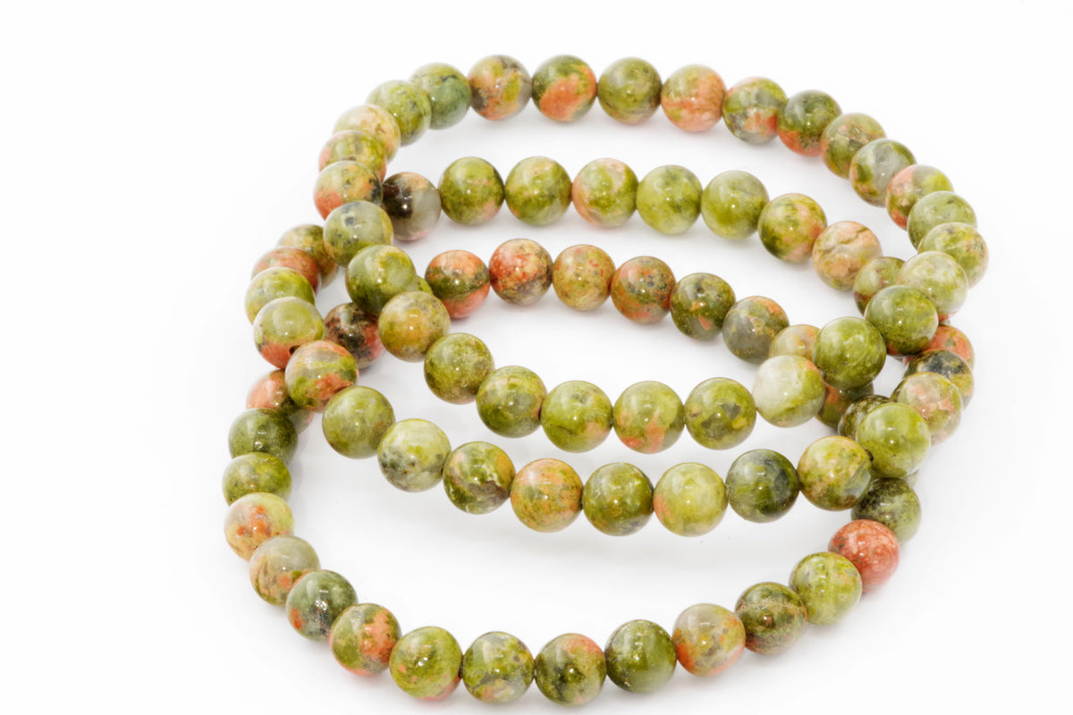 Unakite कंगन - 6 मिमी