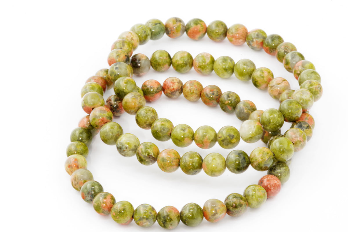 Unakite कंगन - 6 मिमी