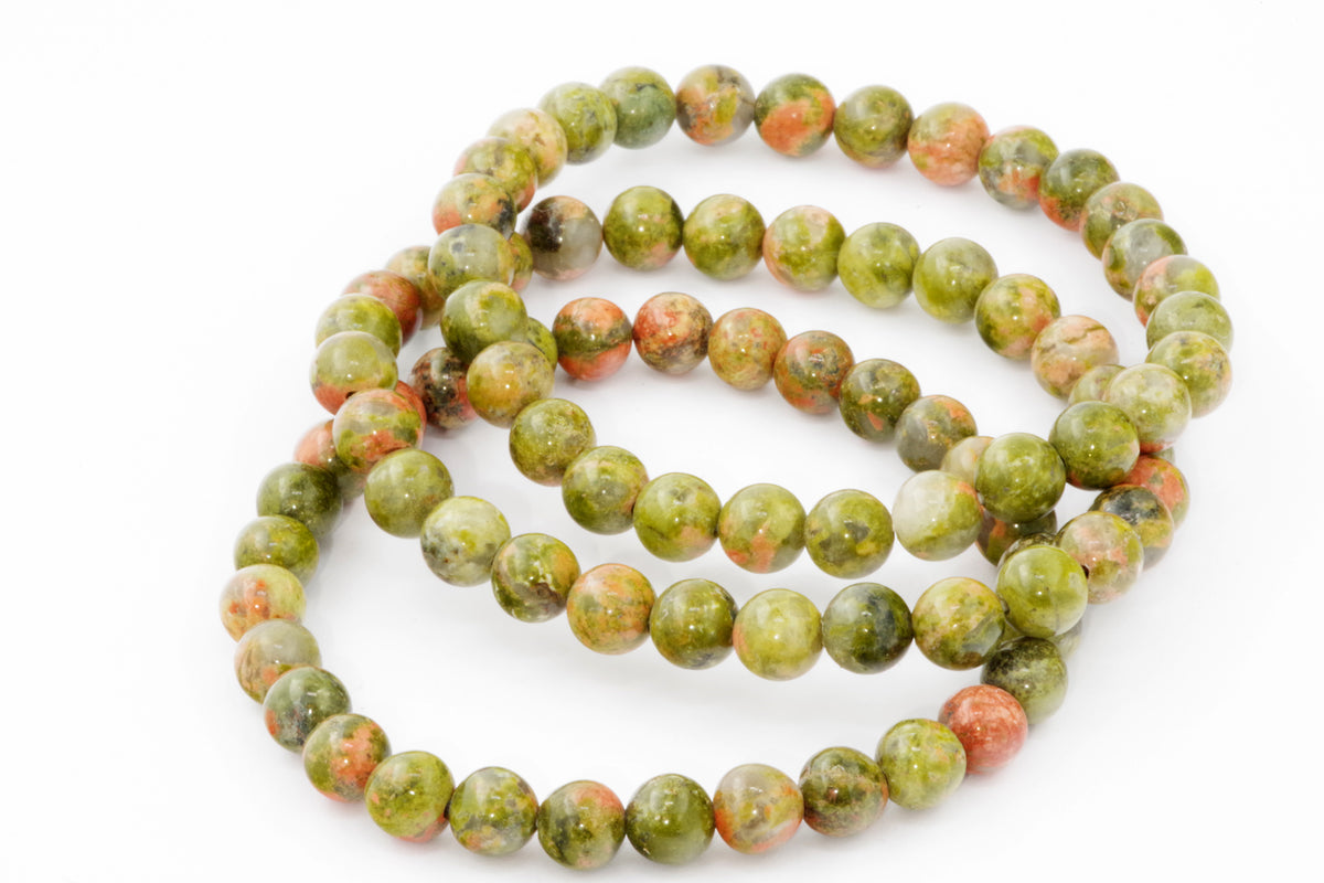 Unakite कंगन - 6 मिमी
