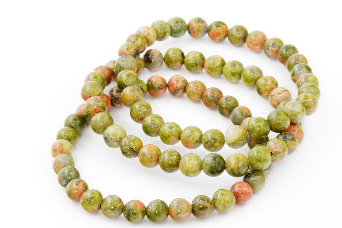 Unakite कंगन - 6 मिमी