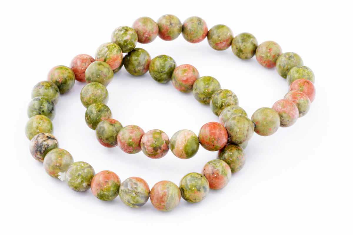 Unakite कंगन - 8 मिमी