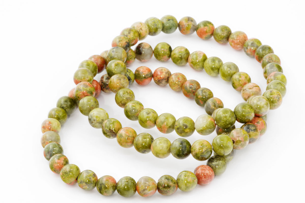 Unakite कंगन - 6 मिमी