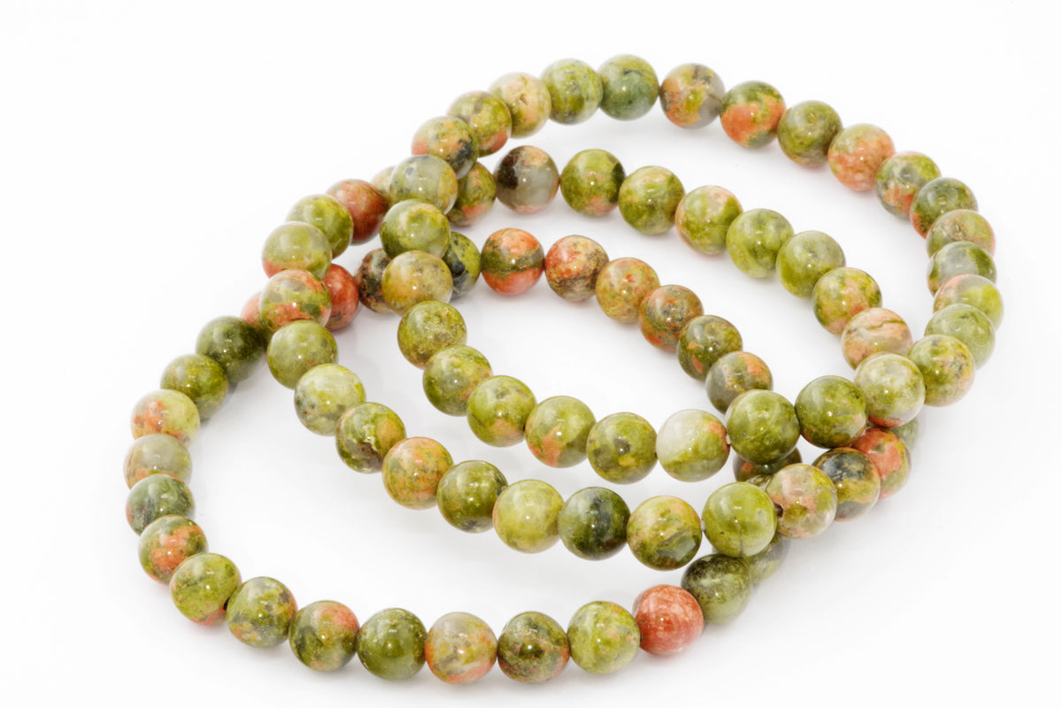 Unakite कंगन - 6 मिमी