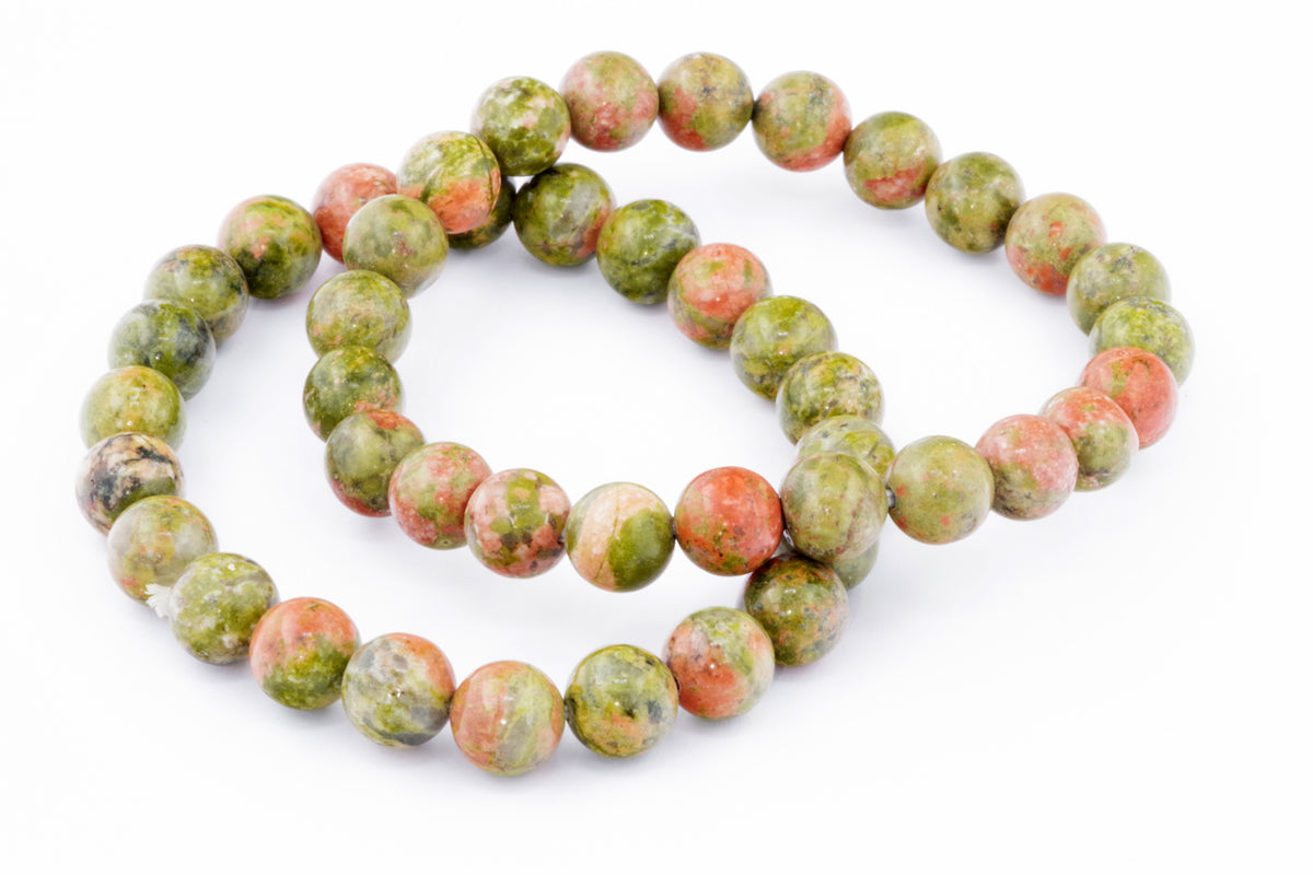 Unakite कंगन - 8 मिमी