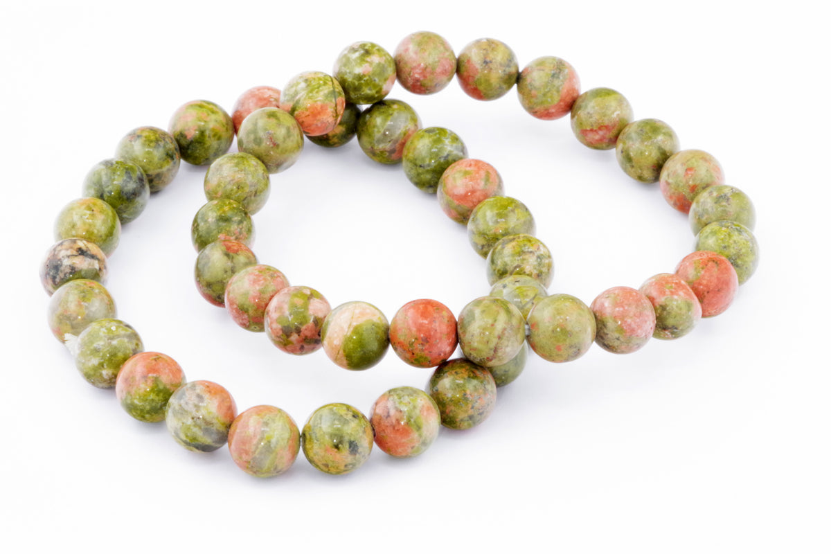 Unakite कंगन - 8 मिमी