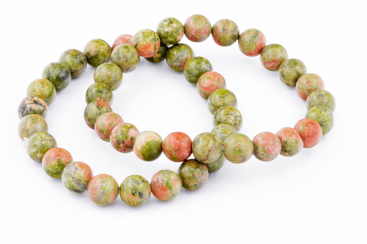 Unakite कंगन - 8 मिमी
