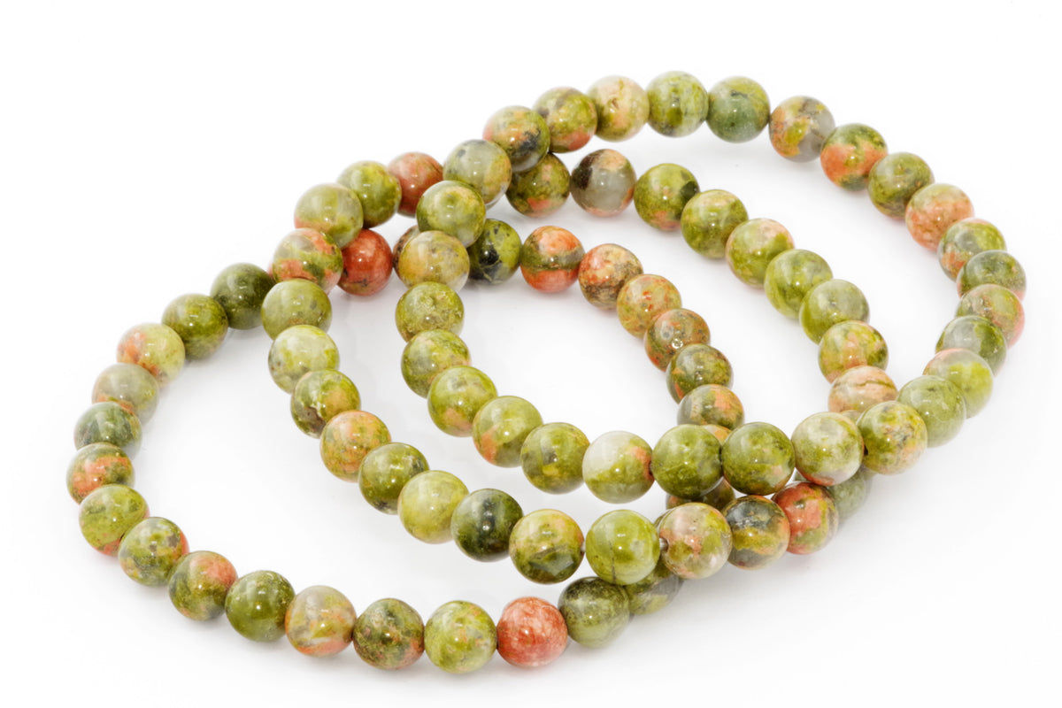 Unakite कंगन - 6 मिमी