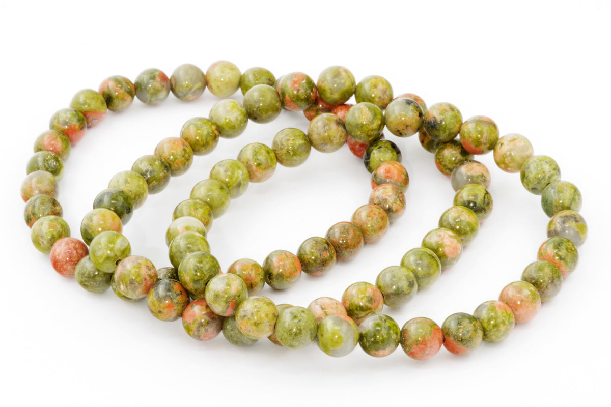 Unakite कंगन - 6 मिमी
