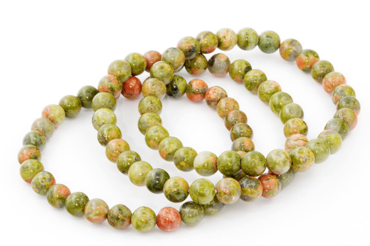 Unakite कंगन - 6 मिमी