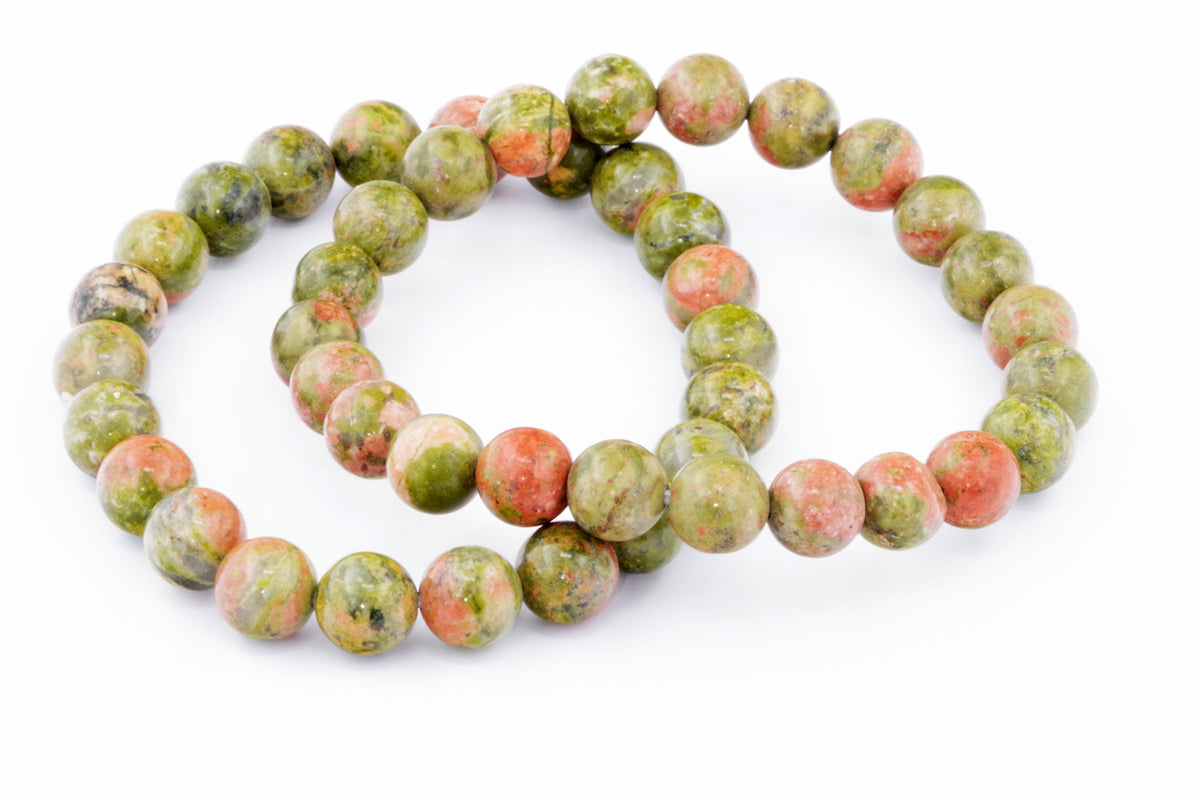 Unakite कंगन - 8 मिमी