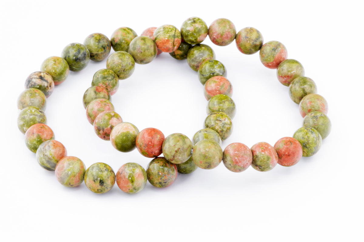 Unakite कंगन - 8 मिमी
