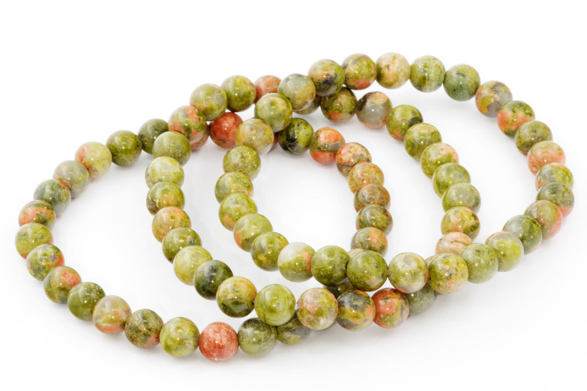 Unakite कंगन - 6 मिमी