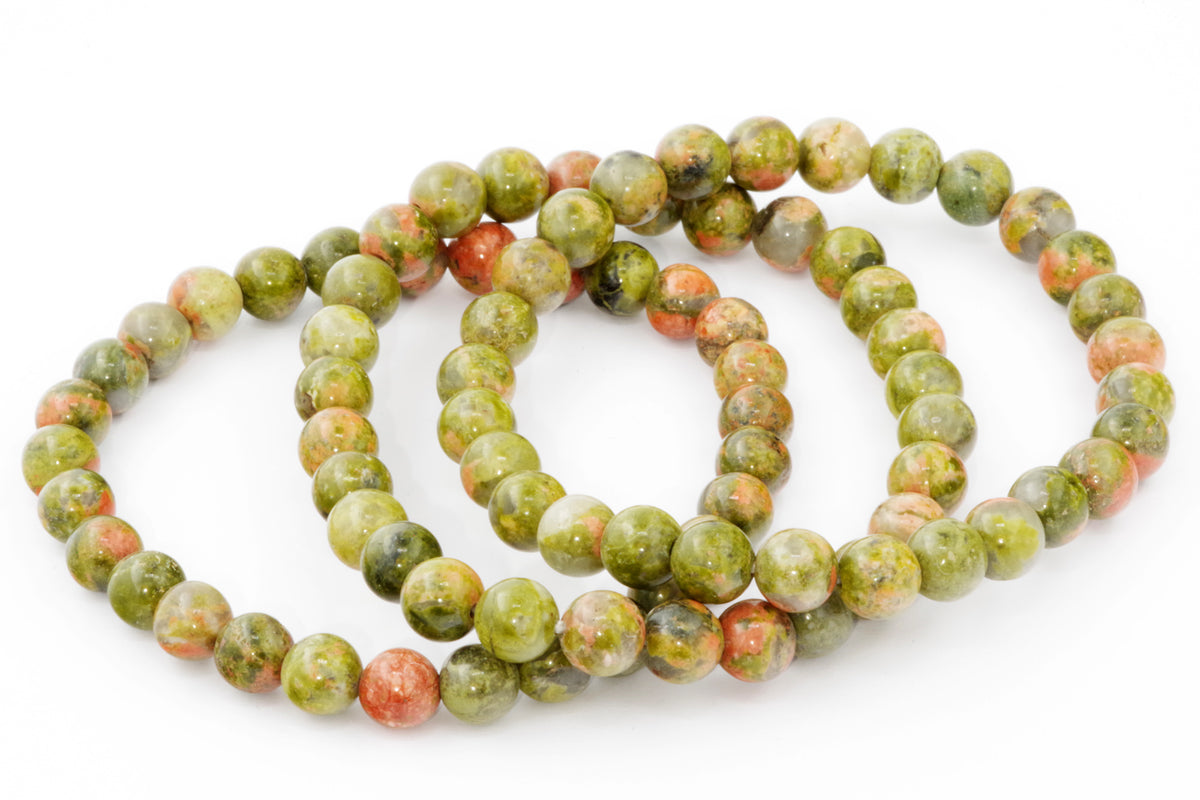 Unakite कंगन - 6 मिमी