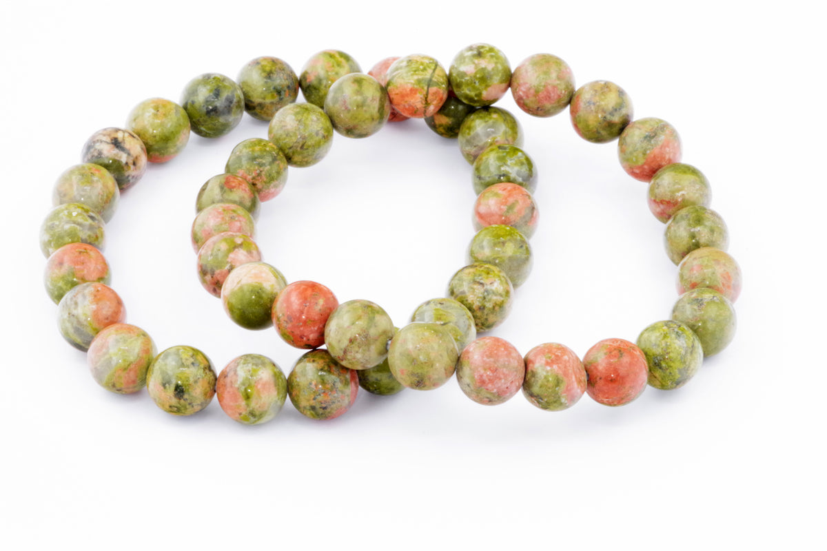 Unakite कंगन - 8 मिमी