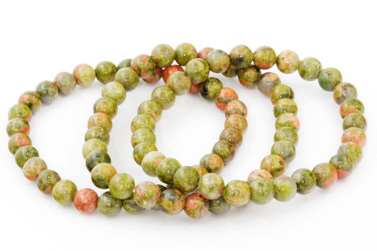 Unakite कंगन - 6 मिमी