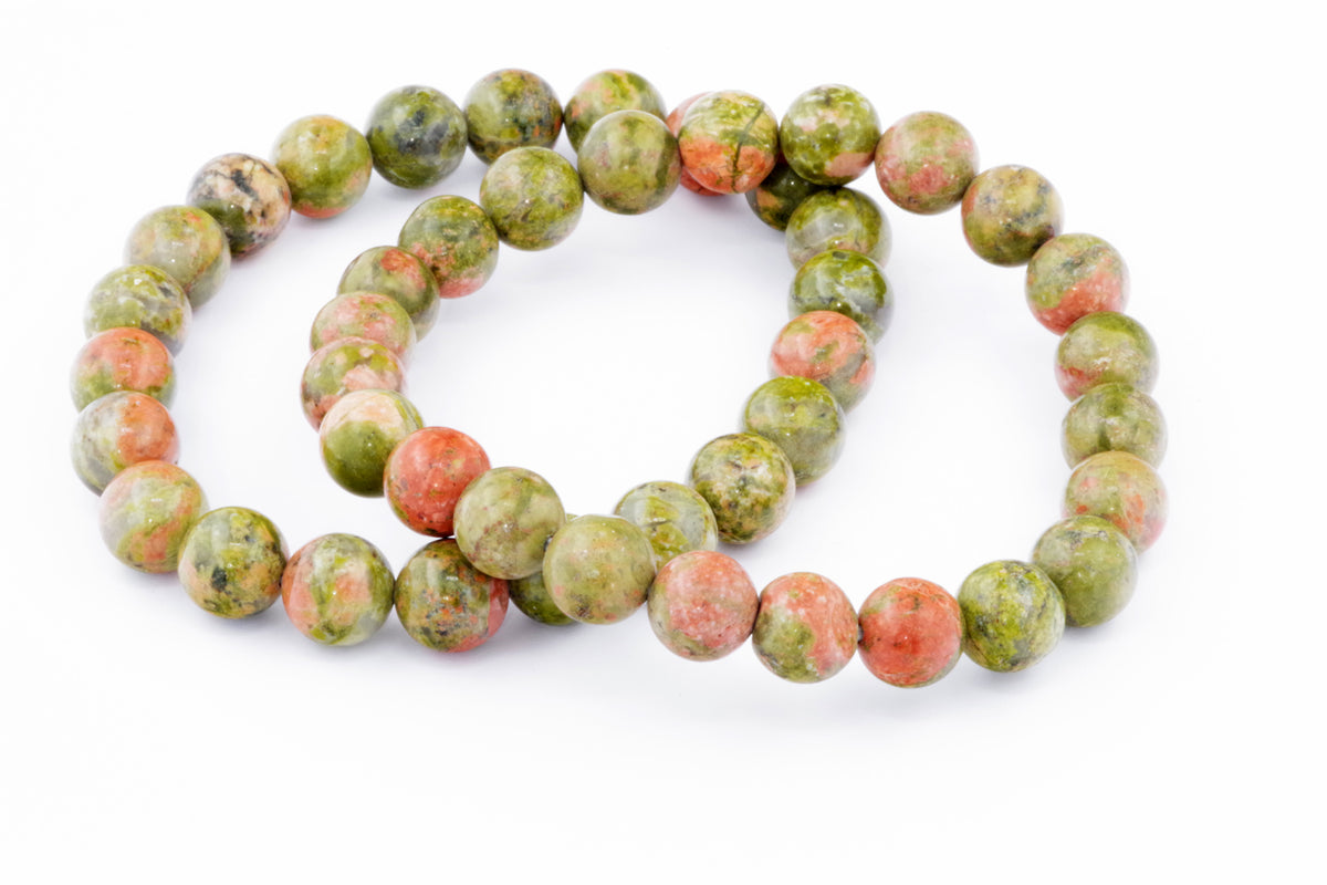 Unakite कंगन - 8 मिमी