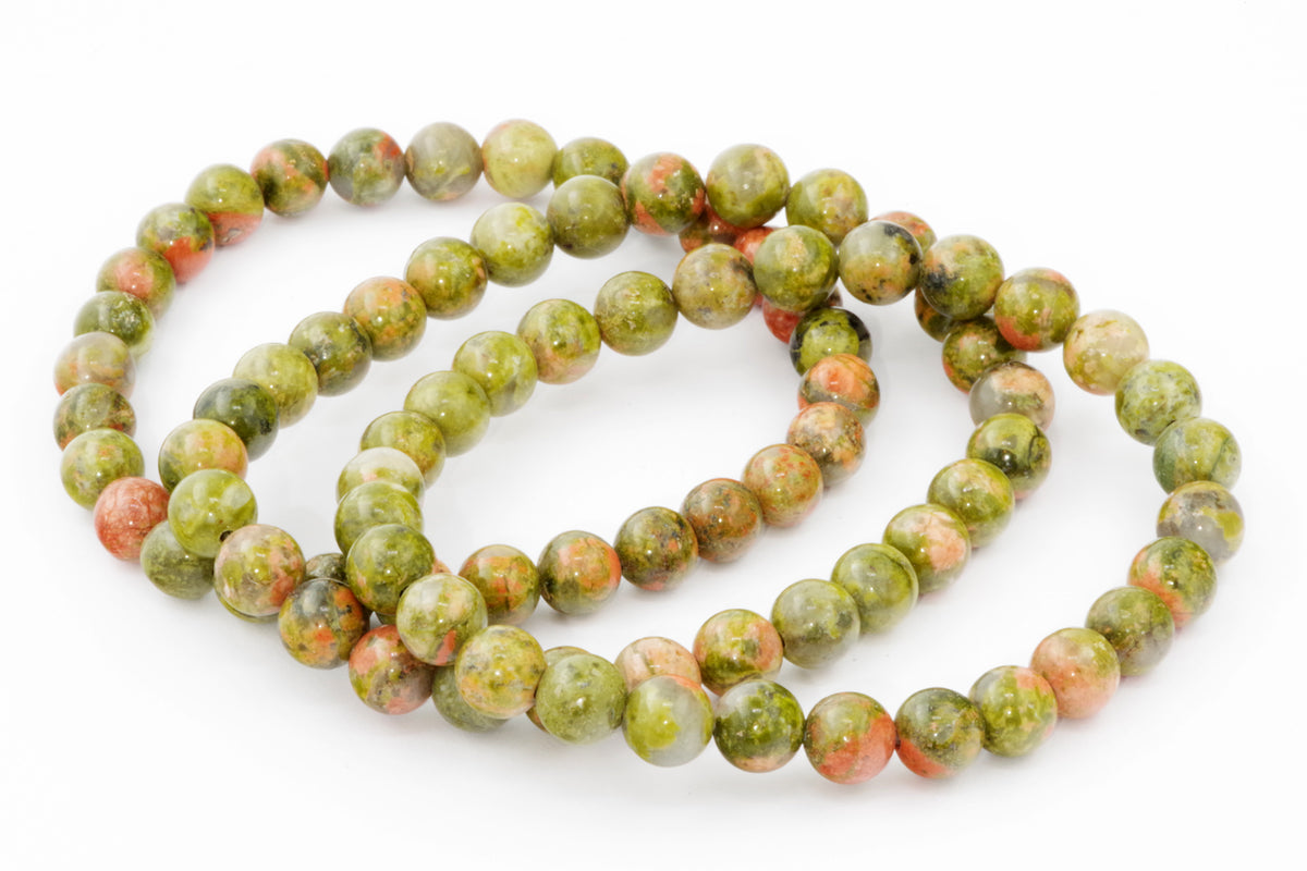 Unakite कंगन - 6 मिमी