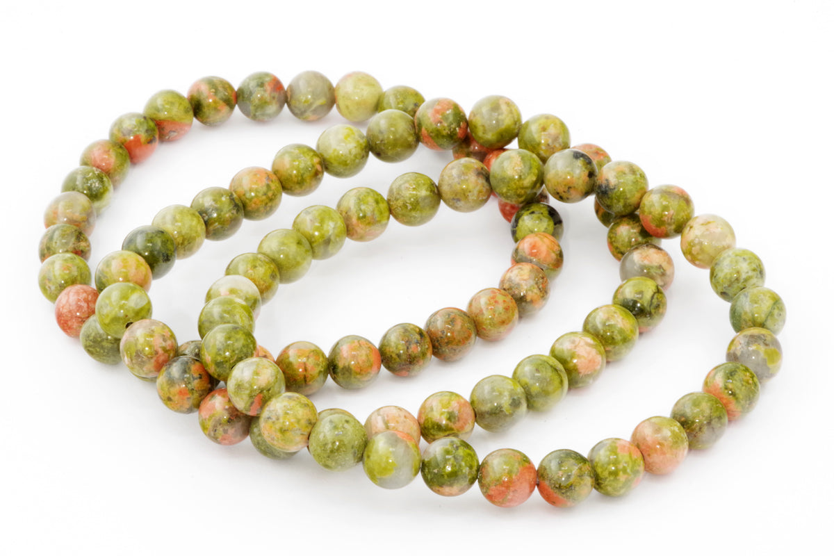 Unakite कंगन - 6 मिमी
