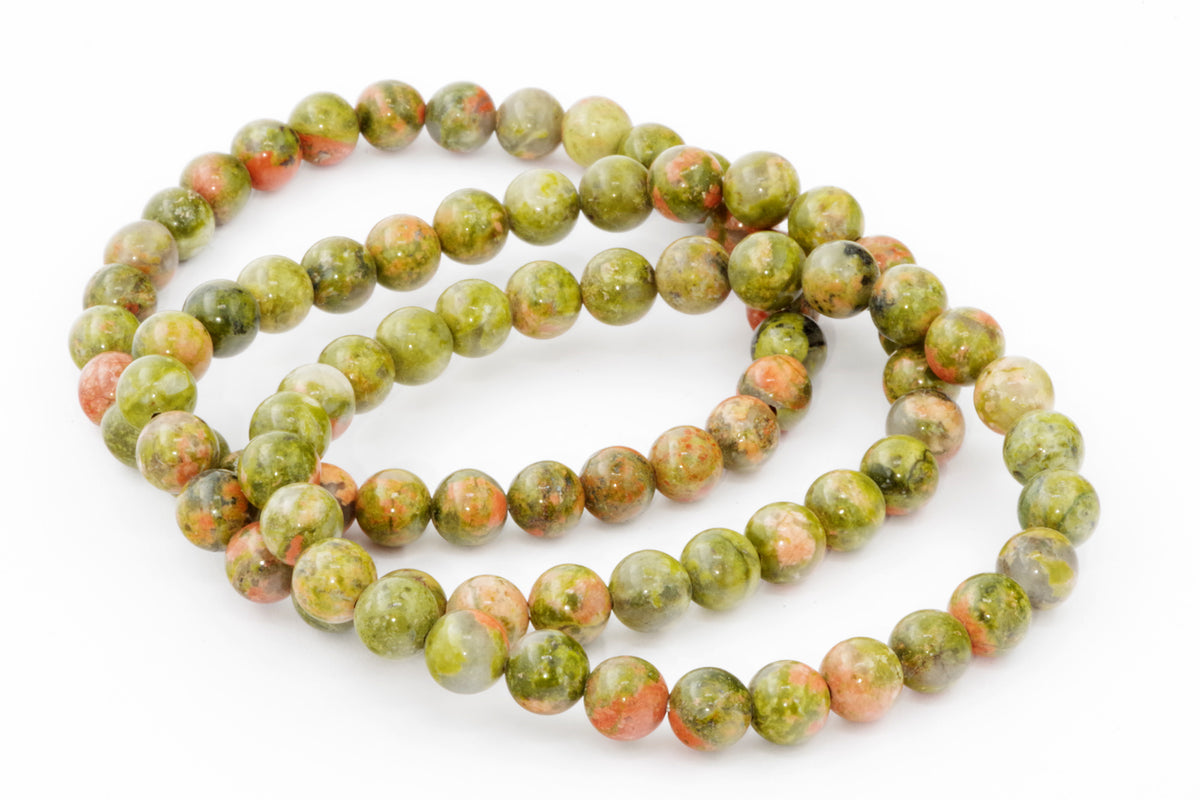 Unakite कंगन - 6 मिमी