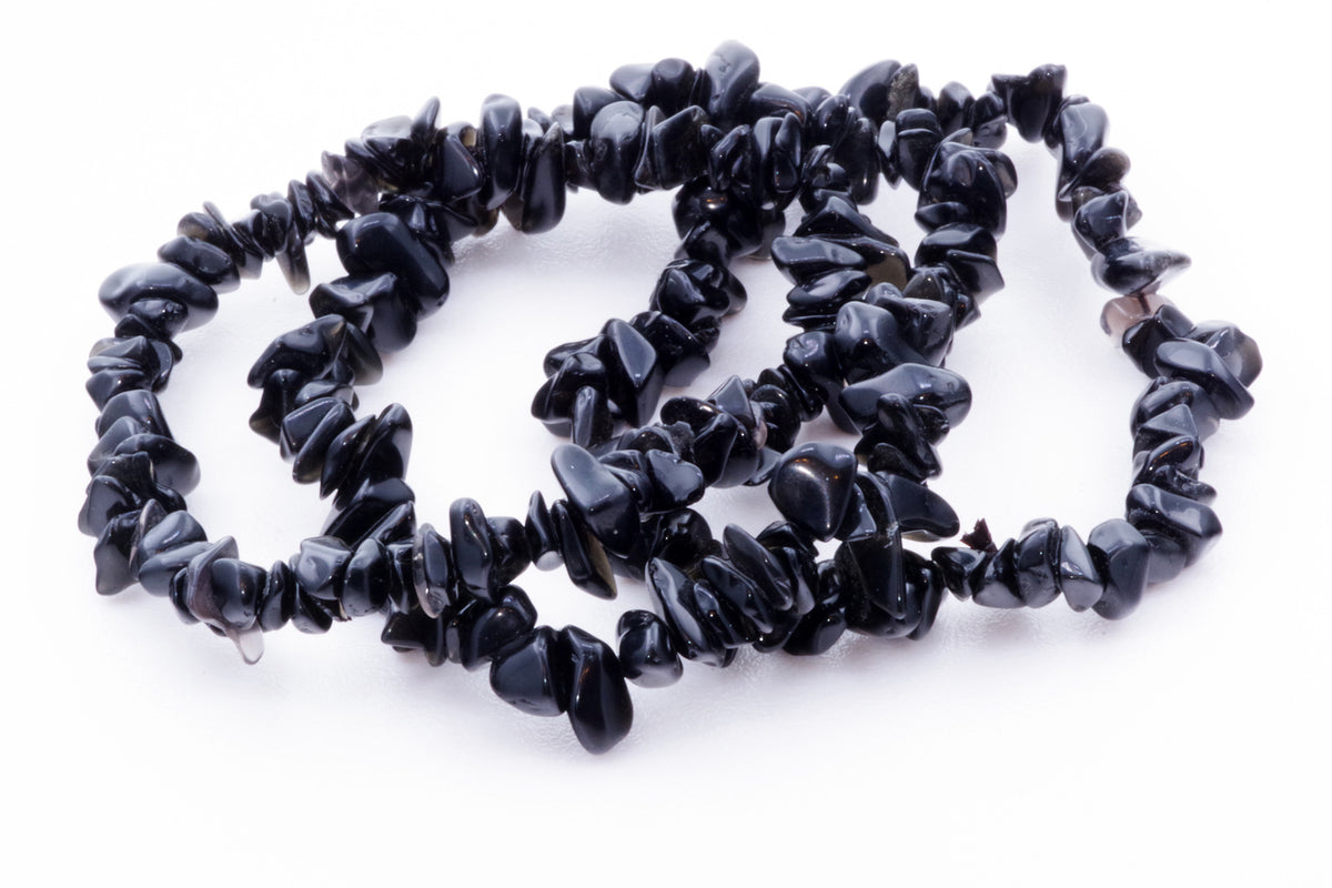 Obsidian bracelet – Chips - www.Crystals.eu