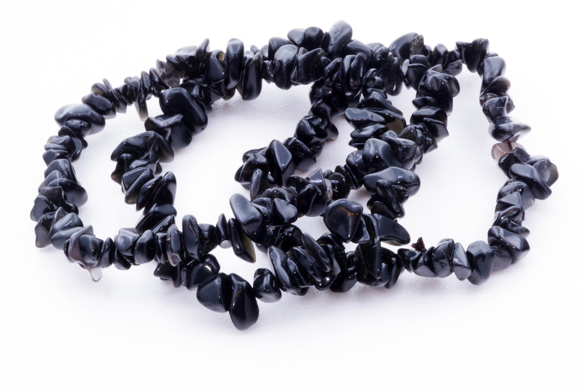 Obsidian bracelet – Chips - www.Crystals.eu