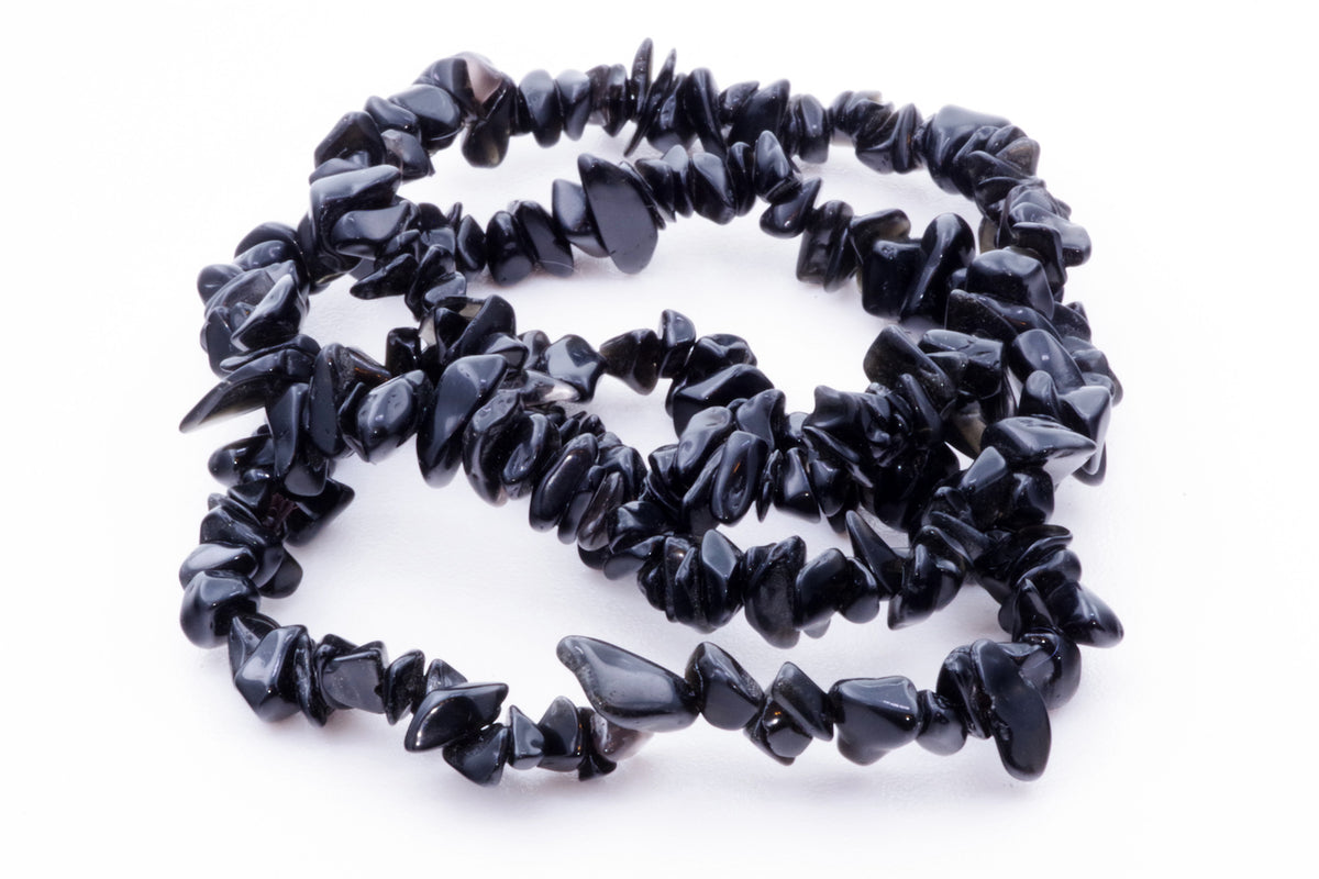 Obsidian bracelet – Chips - www.Crystals.eu