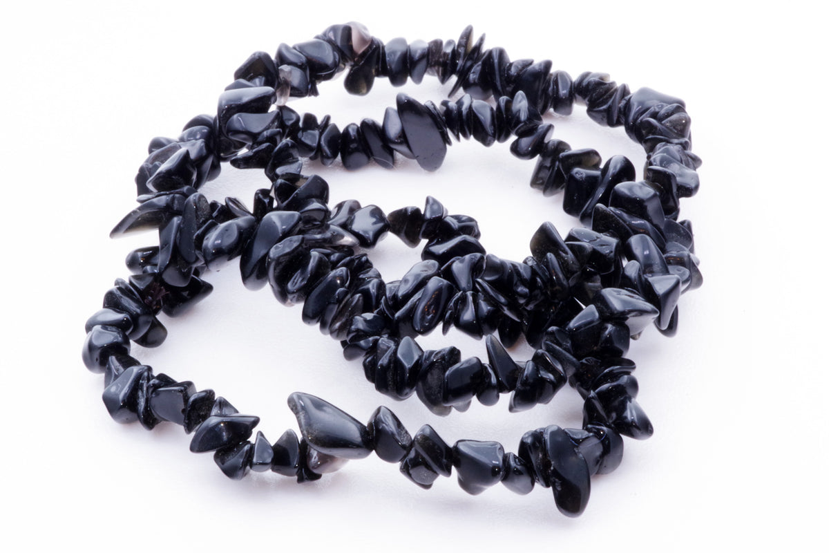 Obsidian bracelet – Chips - www.Crystals.eu