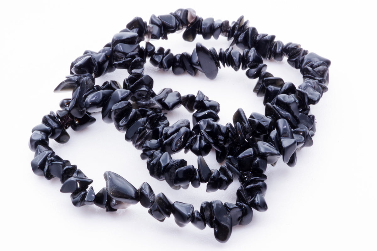 Obsidian bracelet – Chips - www.Crystals.eu